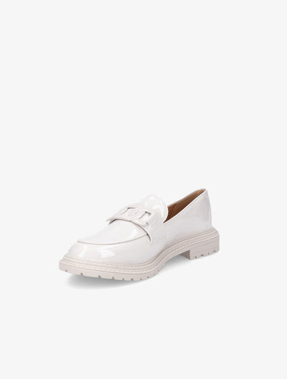Mocassins vernis et boucle - Crème - 3