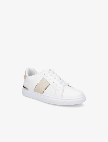 Tennis en simili à bande texturée - Beige - 2
