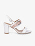 Sandales à talon et double boucles - Blanc - 1