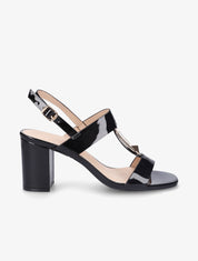 Sandales vernies à talon - Noir - 5