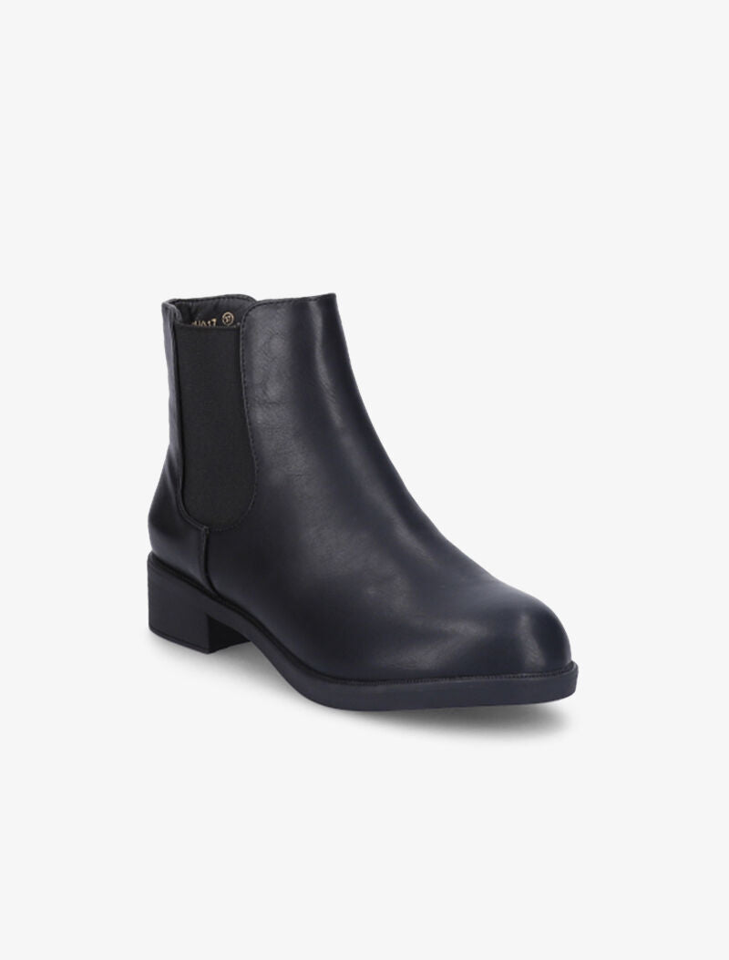 Chelsea boots unicolore à ganses élastiquées - Noir - 3