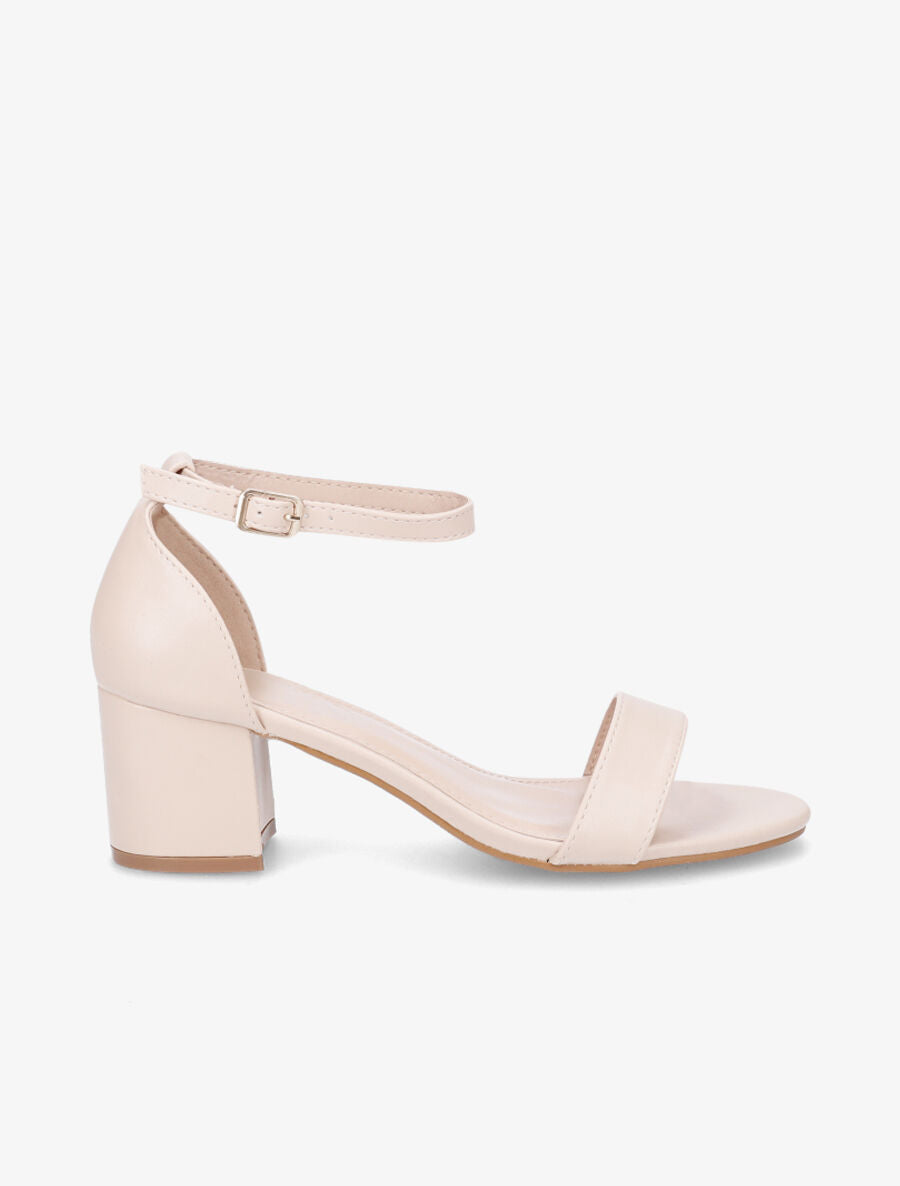 Sandales à bride classique en simili - Beige - 1