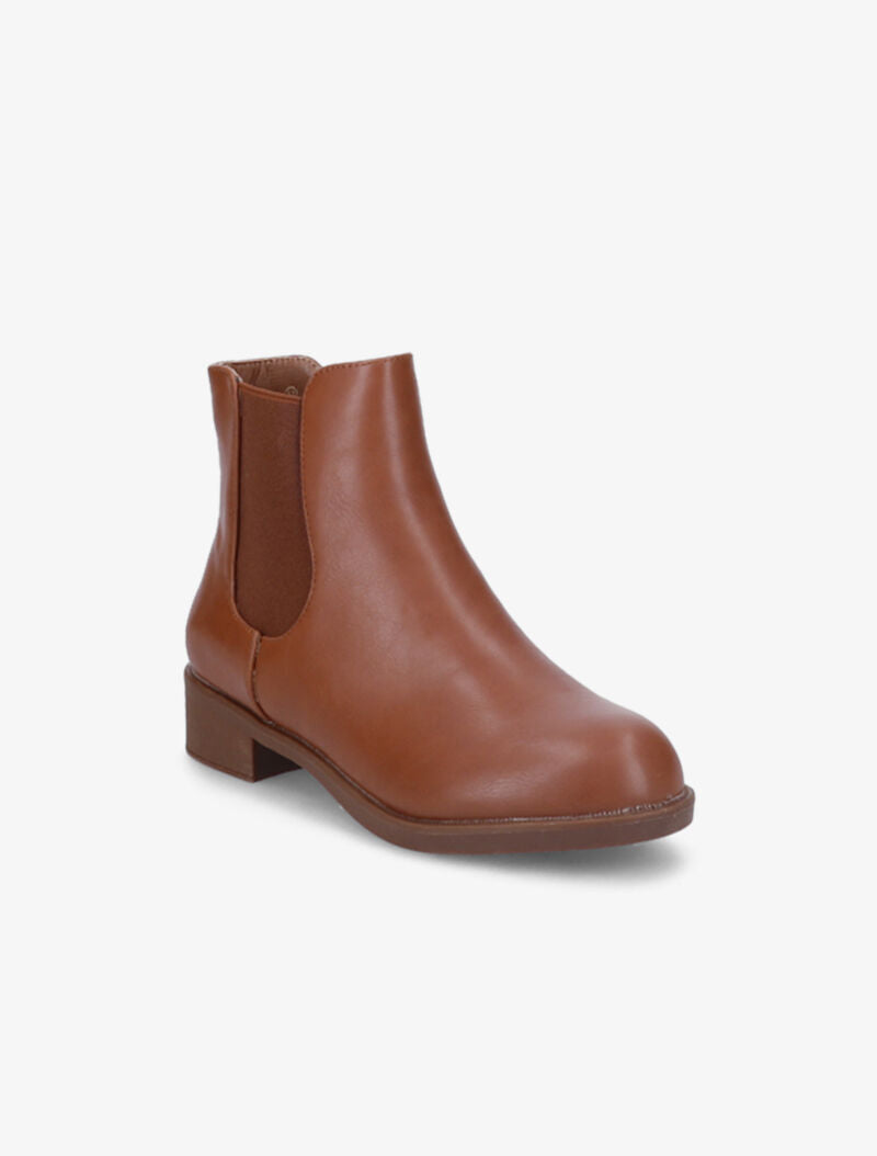 Chelsea boots unicolore à ganses élastiquées - Camel - 3
