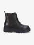 Bottines à zip et semelle crantée stylisée - Noir - 1