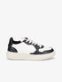 Sneakers en simili à bouts rond perforés - Noir - 5
