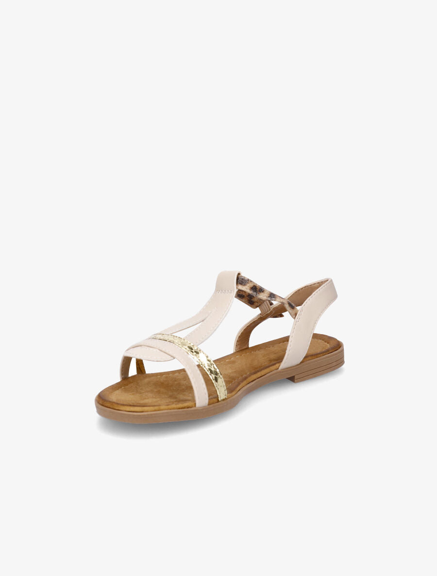 Nu-pieds fantaisie à bride léopard - Beige - 3
