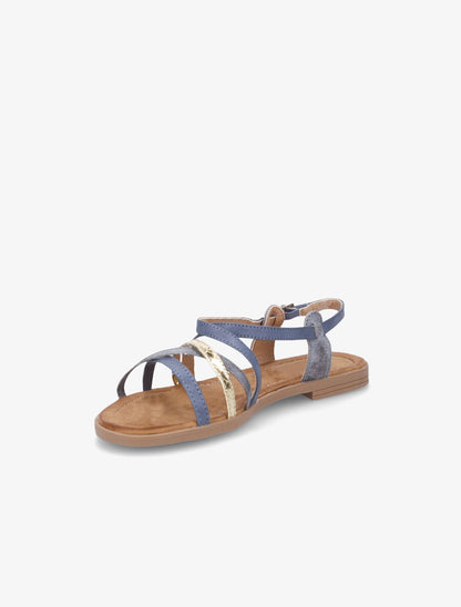 Nu-pieds entrelacés et irisés - Bleu - 3