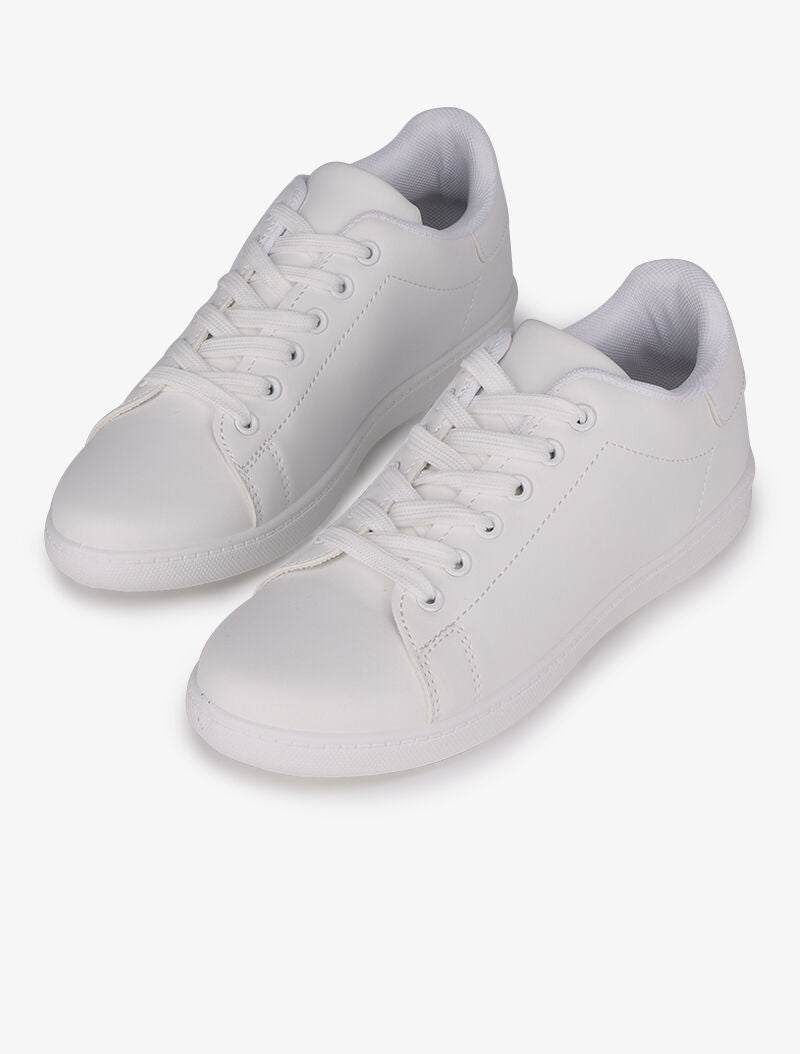 Sneakers à contrefort contrastant - Blanc - 4