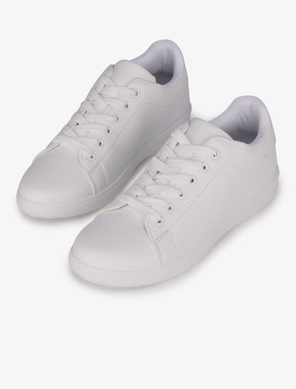 Sneakers à contrefort contrastant - Blanc - 4