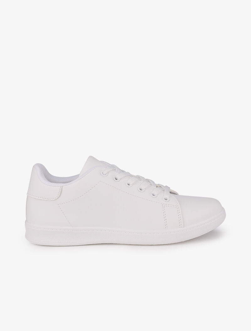 Sneakers à contrefort contrastant - Blanc - 7