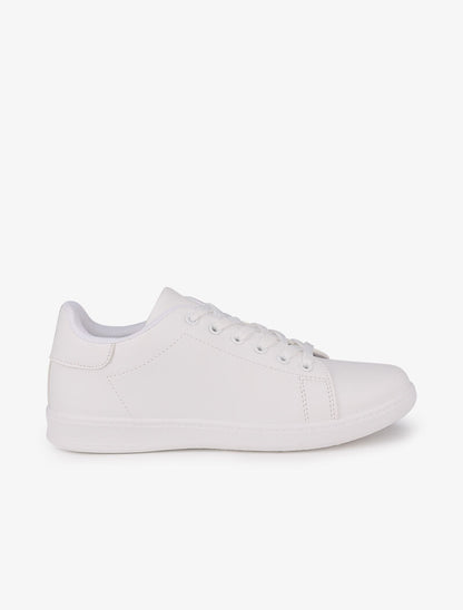 Sneakers à contrefort contrastant - Blanc - 7