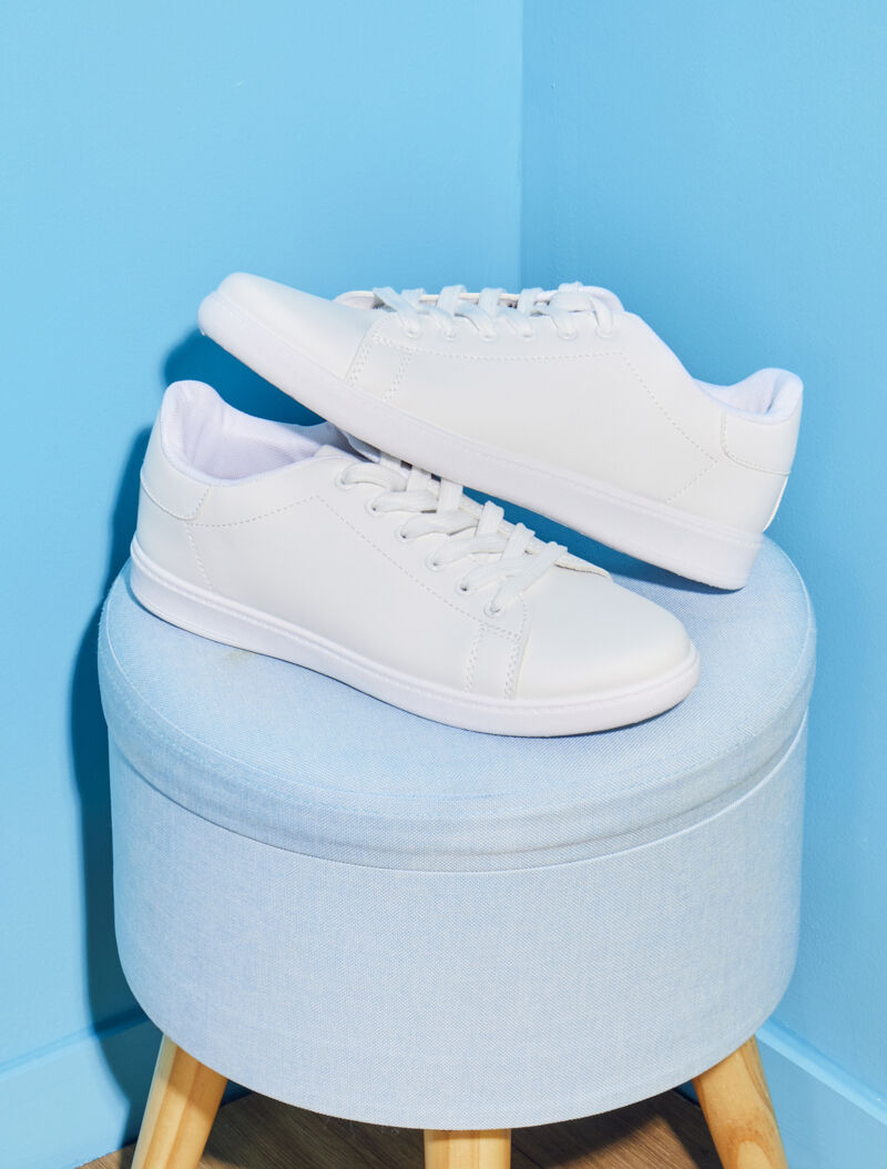 Sneakers à contrefort contrastant - Blanc - 6