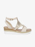 Sandales compensées fantaisies - Beige - 1
