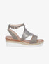 Sandales compensées fantaisies - Taupe - 1