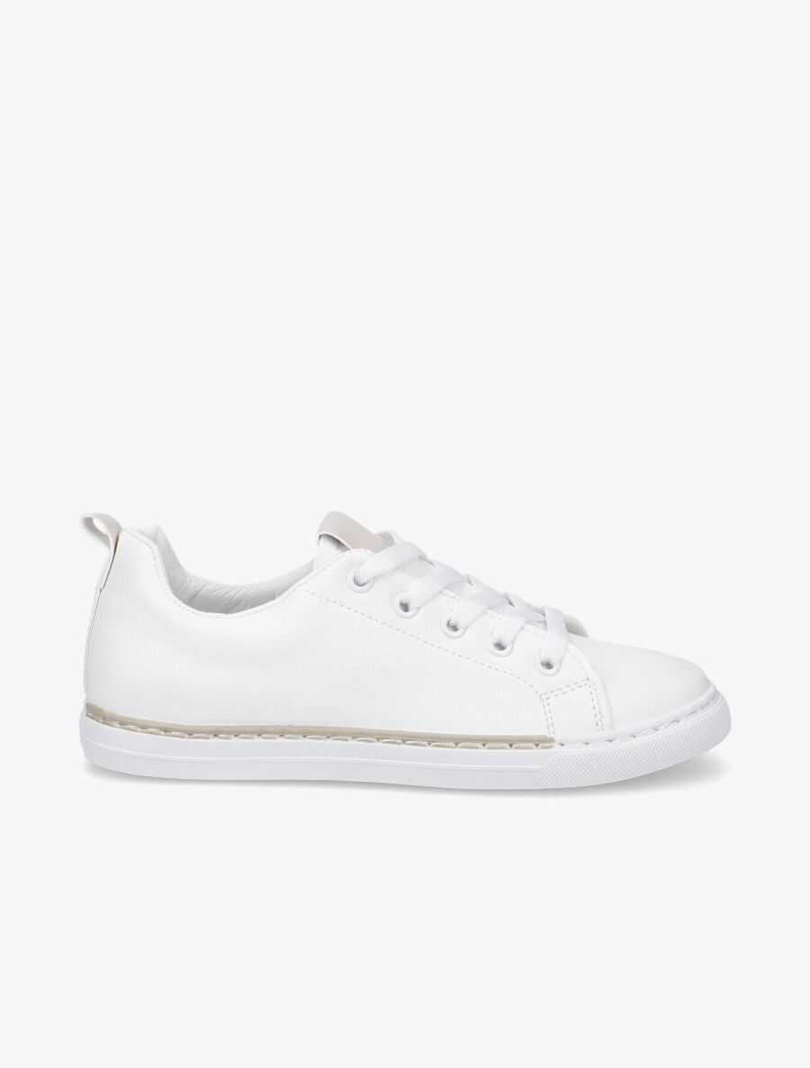 Tennis en simili à boucle arrière - Beige - 5