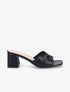 Mules croisées en simili - Noir - 5