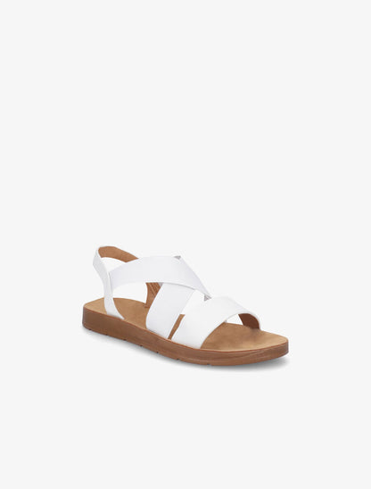 Nu-pieds à brides croisées élastiquées - Blanc - 2