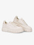Baskets en suédine à plateforme stylisée - Beige clair - 1