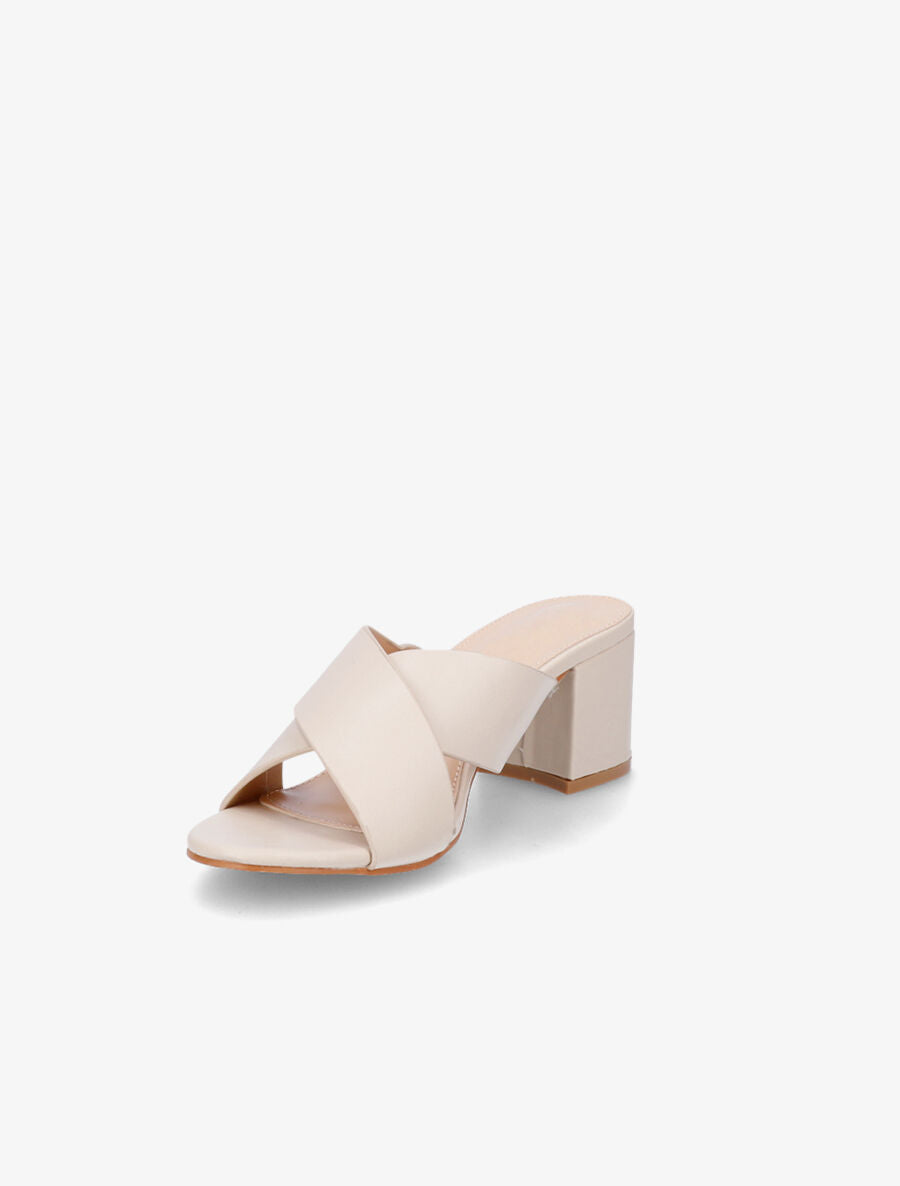 Mules à brides croisées - Beige - 3