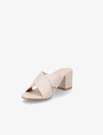 Mules à brides croisées - Beige - 3