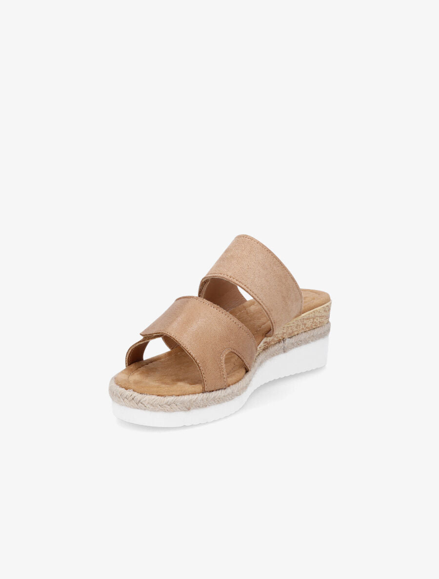 Mules compensées à scratch - Camel - 3