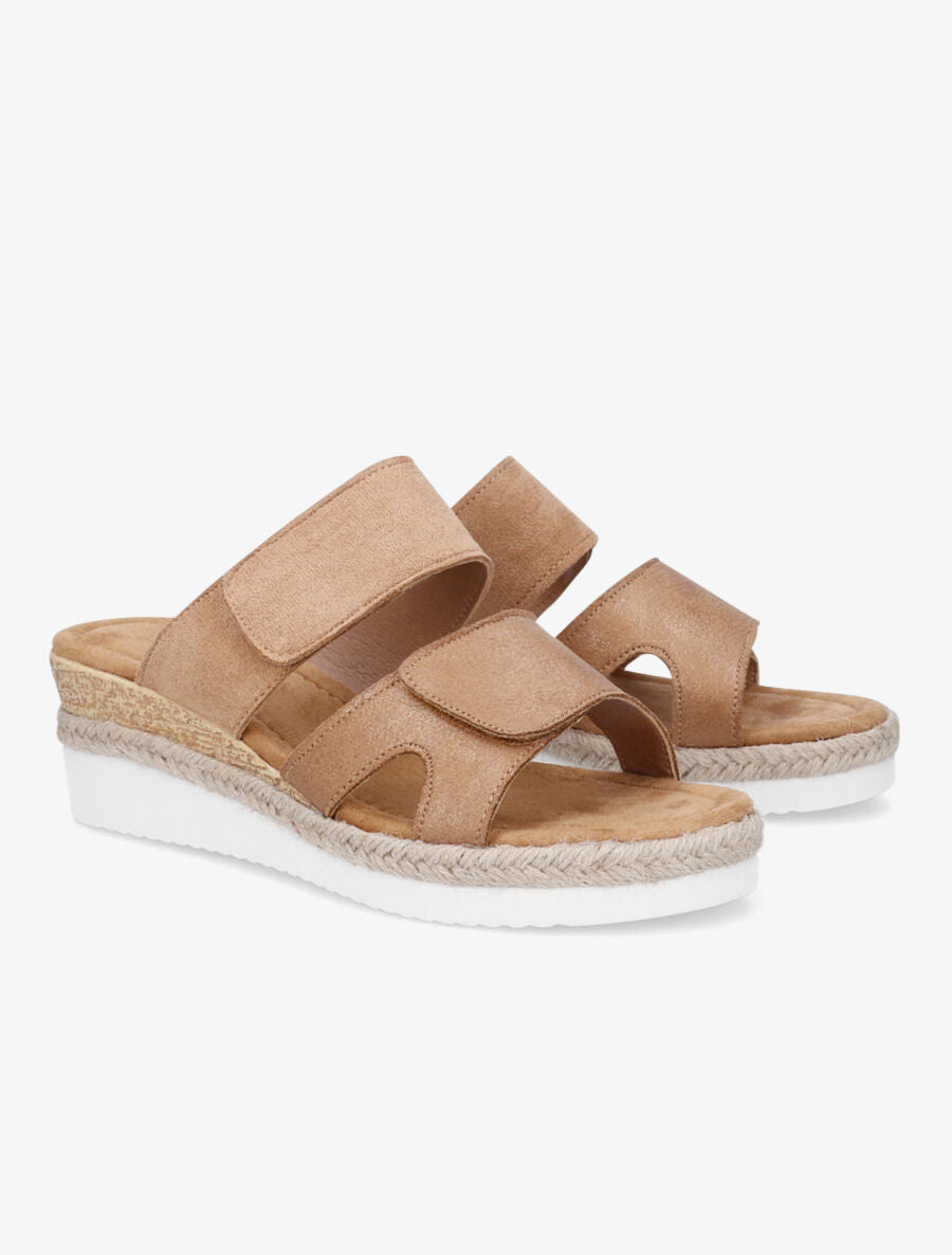 Mules compensées à scratch - Camel - 4