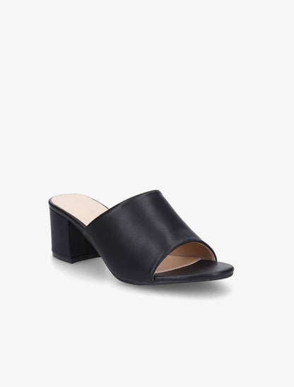 Mules basiques en simili - Noir - 2