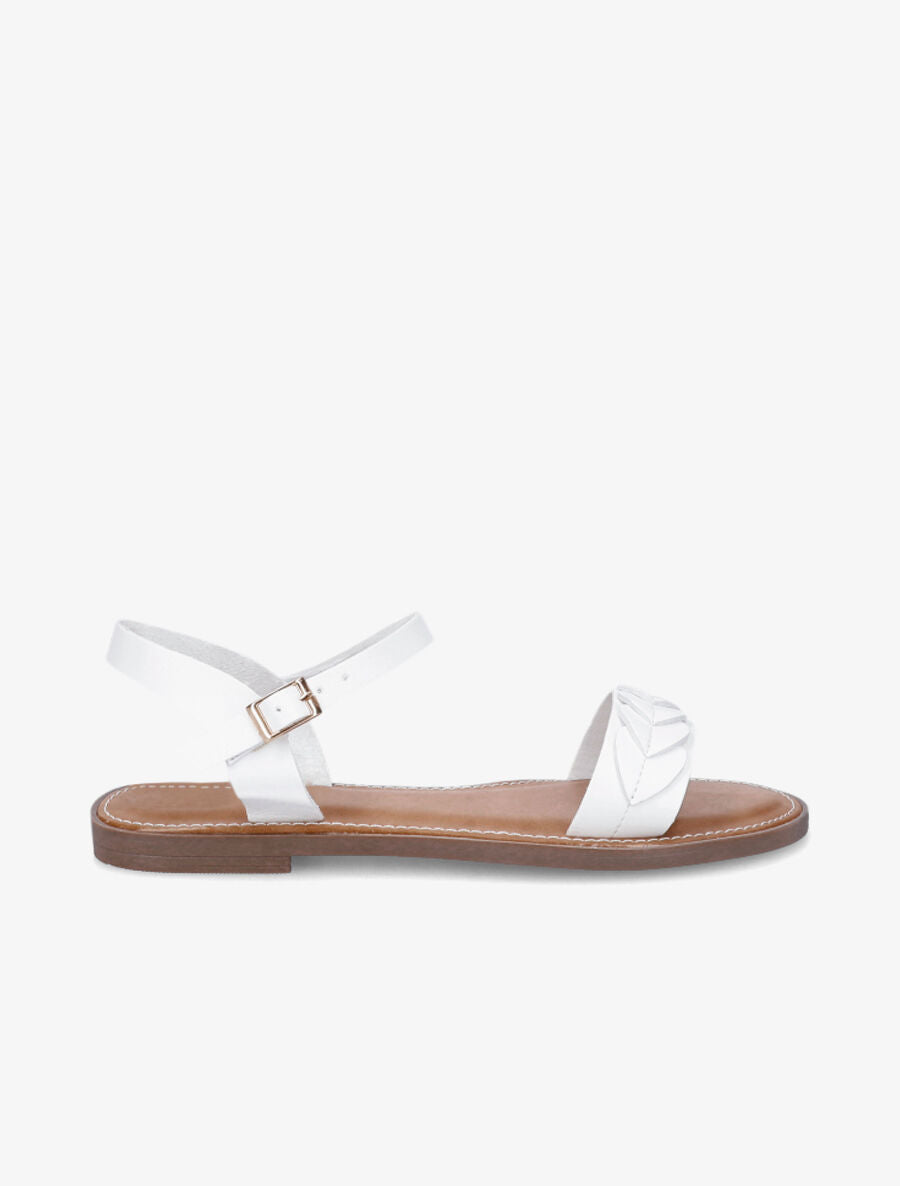 Nu-pieds à bride style écailles - Blanc - 5