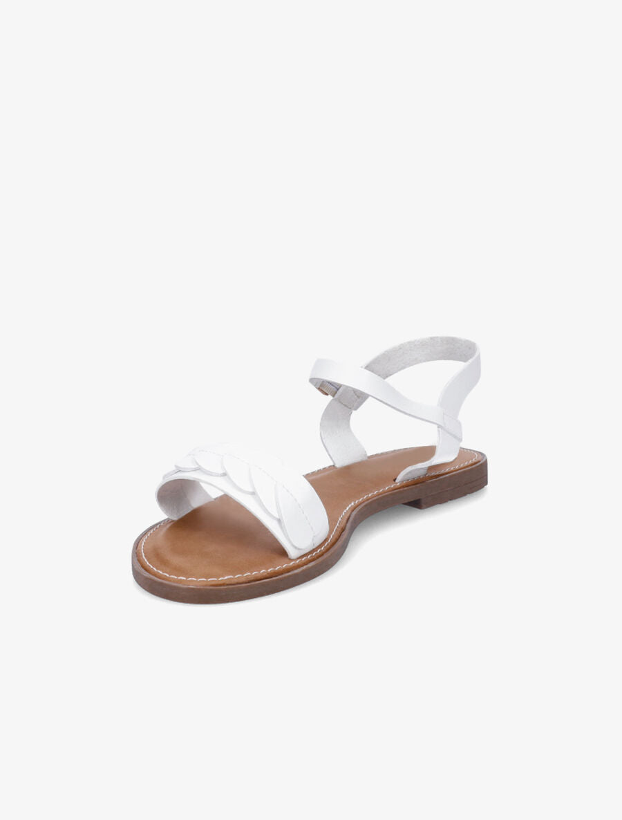 Nu-pieds à bride style écailles - Blanc - 3