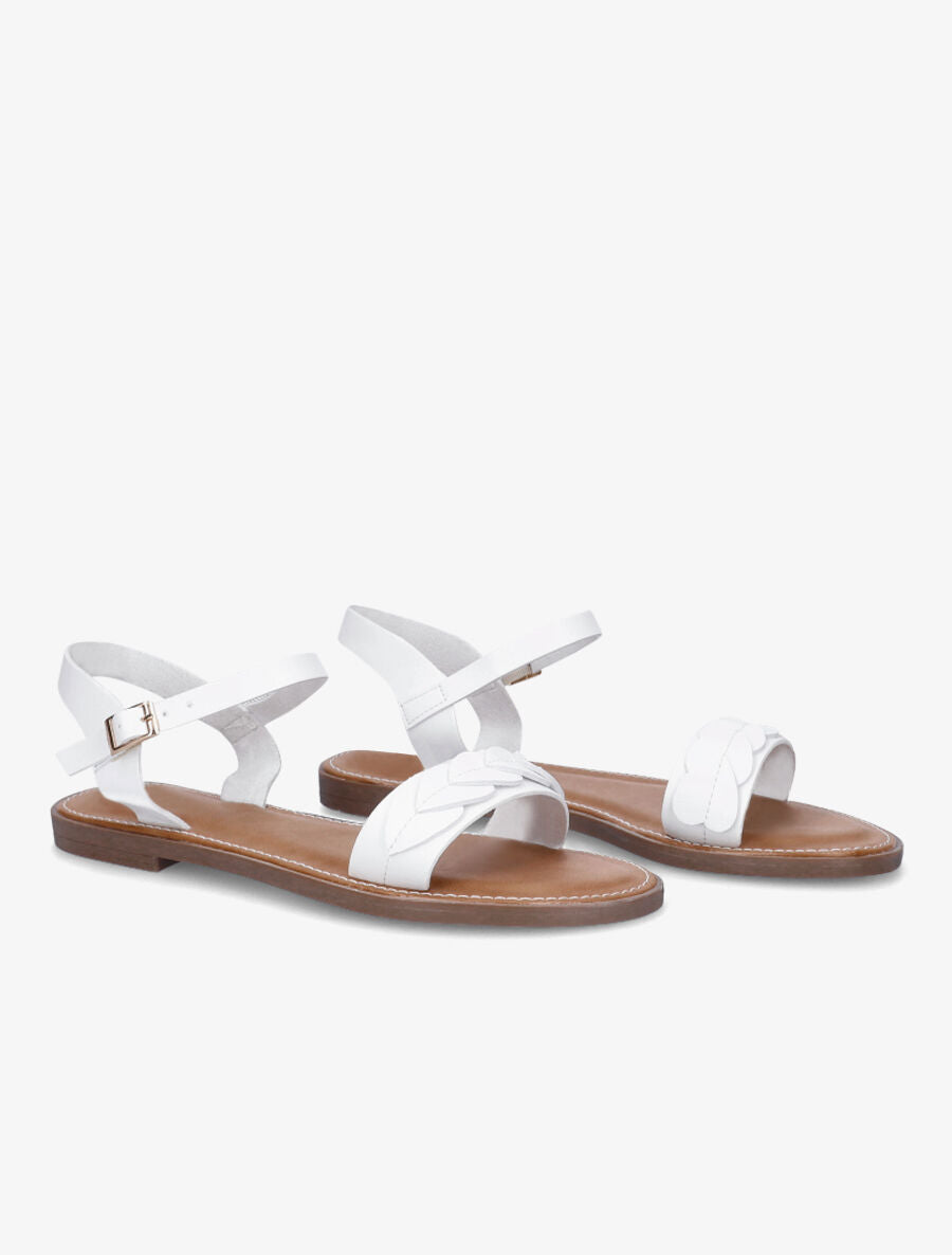 Nu-pieds à bride style écailles - Blanc - 4