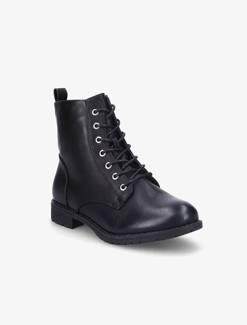 Bottines rangers à lacets - Noir - 3