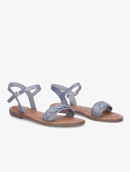 Nu-pieds à bride style écailles - Bleu - 4
