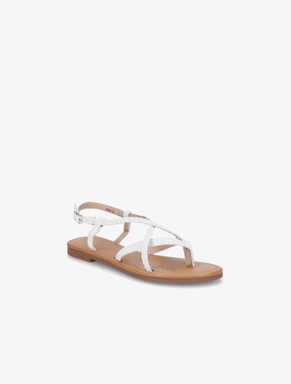 Nu-pieds croisés et tressés - Blanc - 2