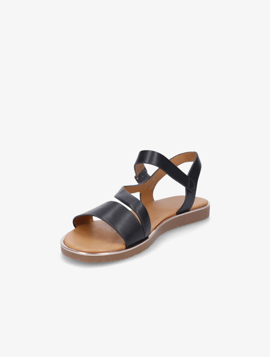 Nu-pieds à brides asymétriques - Noir - 3