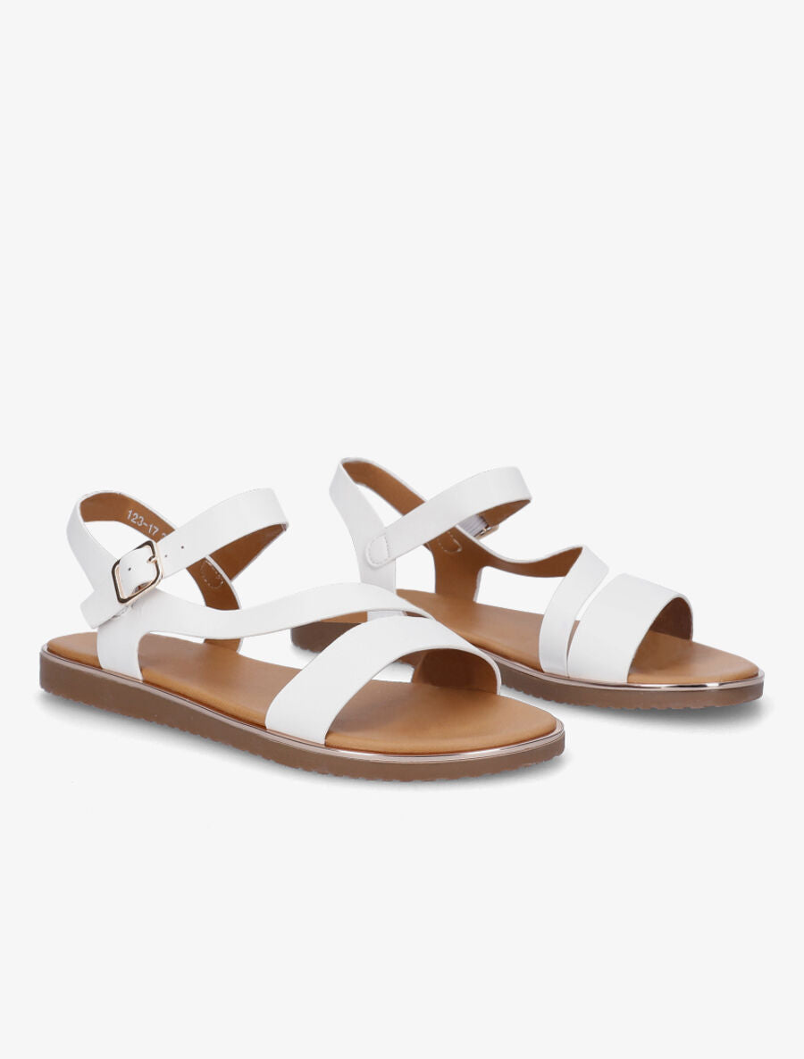 Nu-pieds à brides asymétriques - Blanc - 4