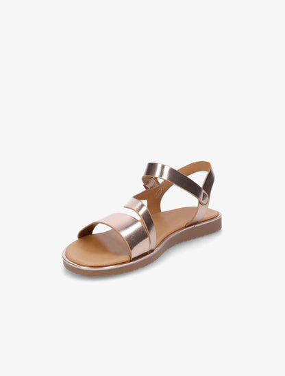 Nu-pieds à brides asymétriques - Rose gold - 3