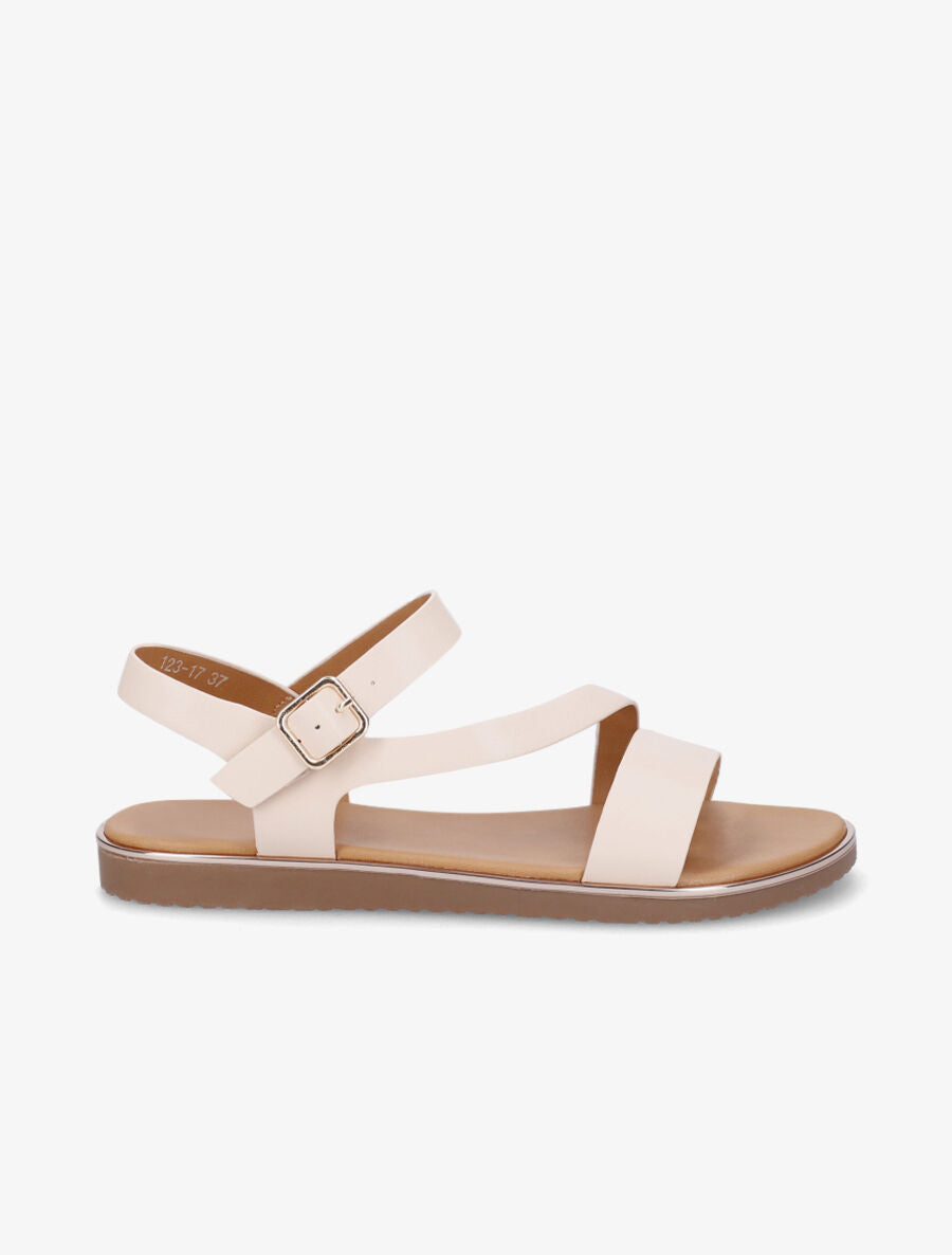 Nu-pieds à brides asymétriques - Beige - 5