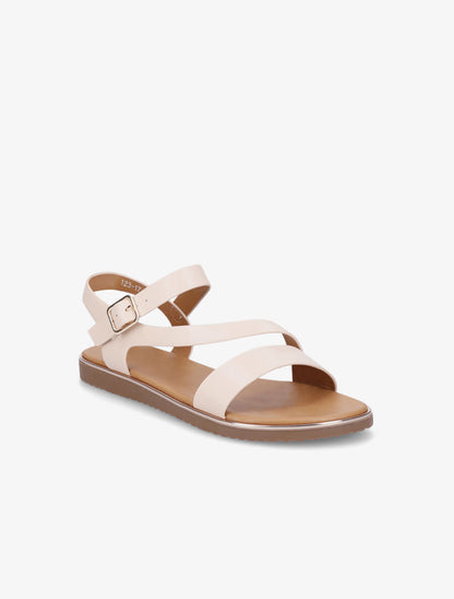 Nu-pieds à brides asymétriques - Beige - 2