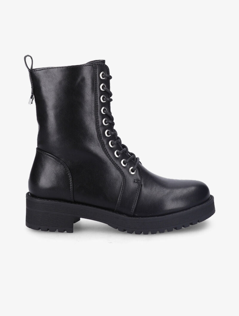 Bottines style rangers à lacets - Noir - 2