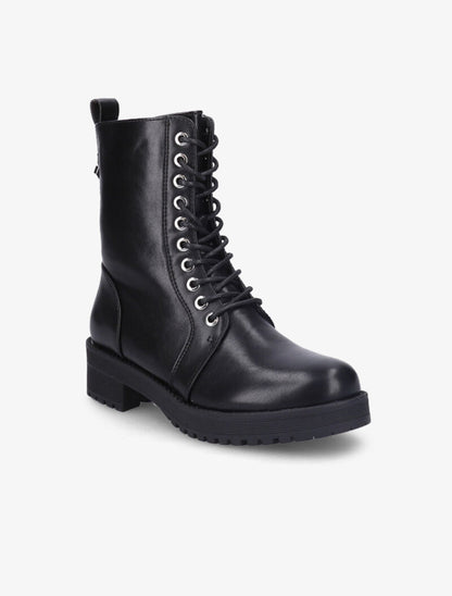 Bottines style rangers à lacets - Noir - 3