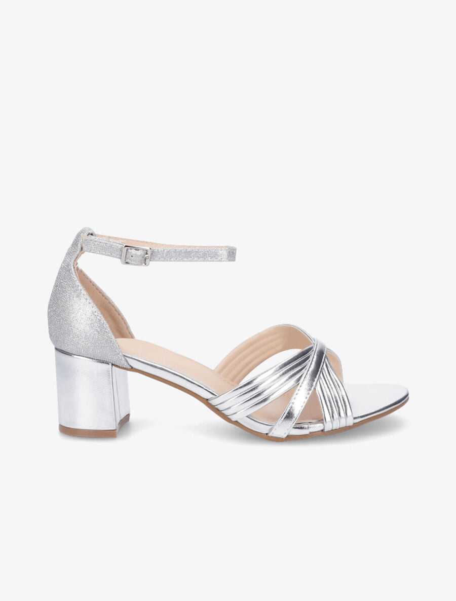 Sandales mi-haute bi-matière - Argent - 5