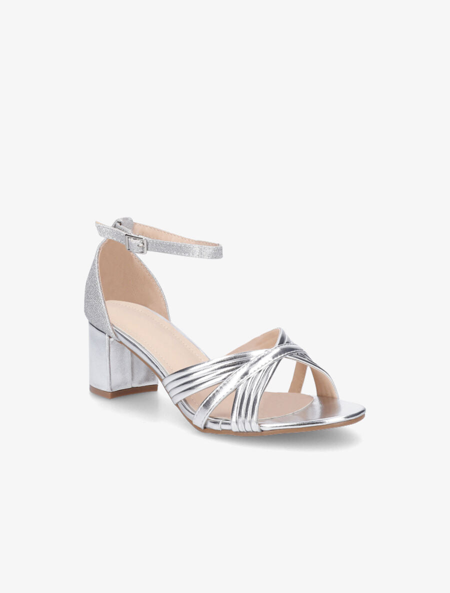 Sandales mi-haute bi-matière - Argent - 2