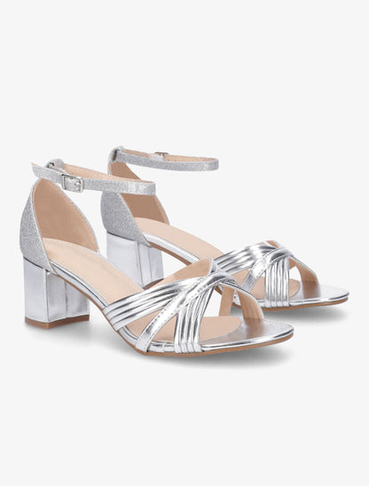 Sandales mi-haute bi-matière - Argent - 4