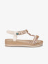 Nu-pieds fleurs en perles - Beige - 5