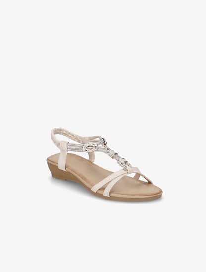 Nu-pieds bride bijou - Beige - 2
