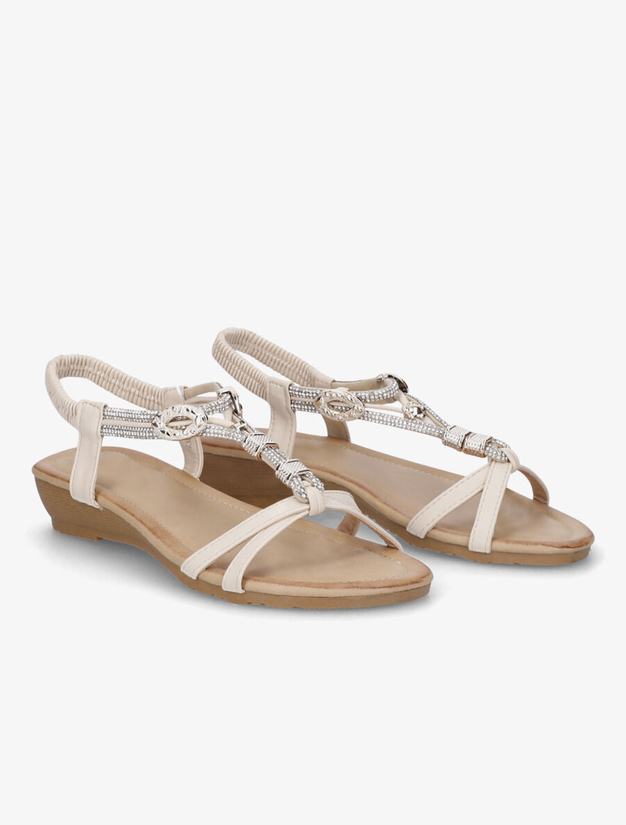Nu-pieds bride bijou - Beige - 4