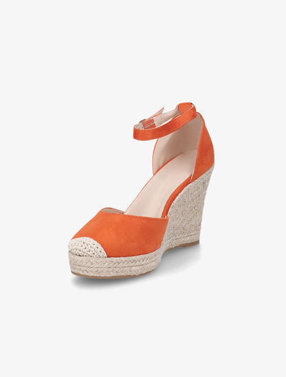 Espadrilles hautes en suédine - Orange - 3