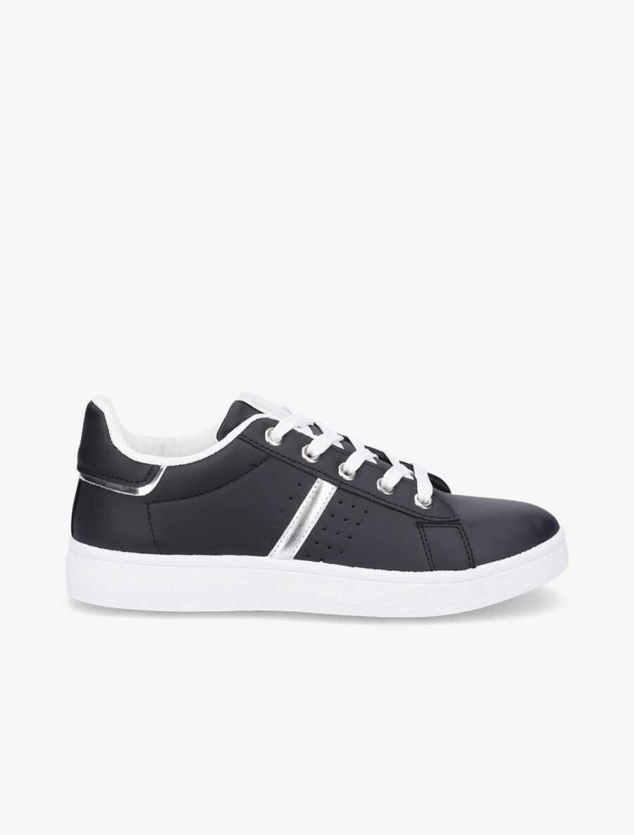 Sneakers en simili classiques - Noir - 1