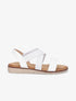 Nu-pieds croisés en simili - Blanc - 1