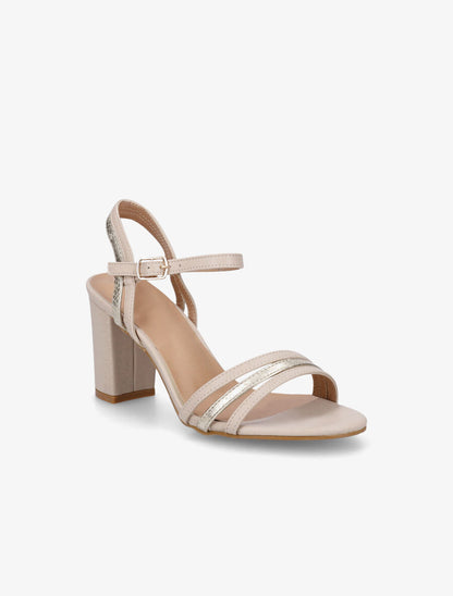 Sandales hautes à triple brides - Beige - 2